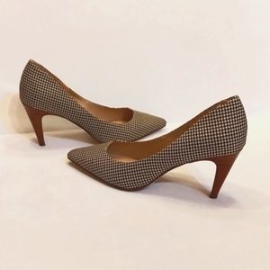 Botkier Tori Brown Houndstooth Checkered Pumps Women's 8